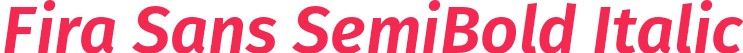 Fira Sans SemiBold Italic